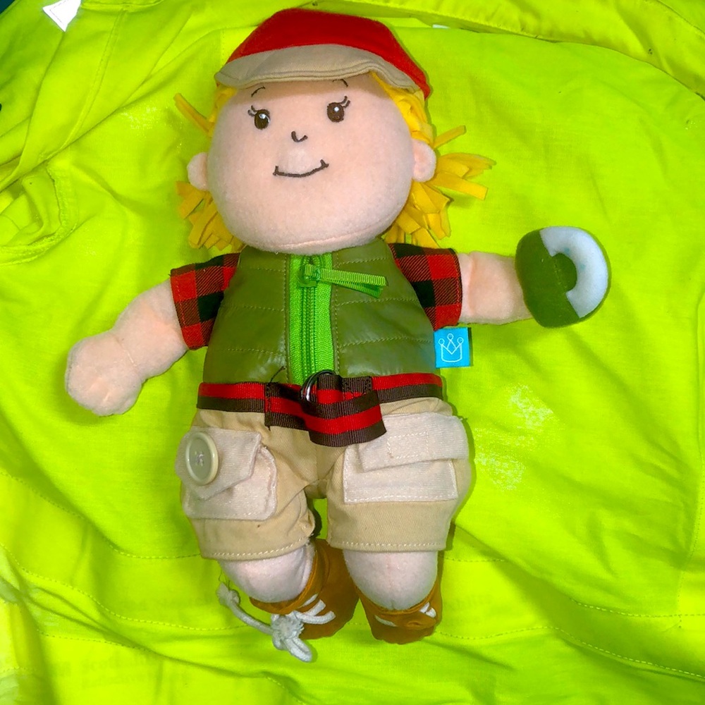 Manhattan Toy Co Stella Hiking Hiker Girl Doll 15" Blonde Plush